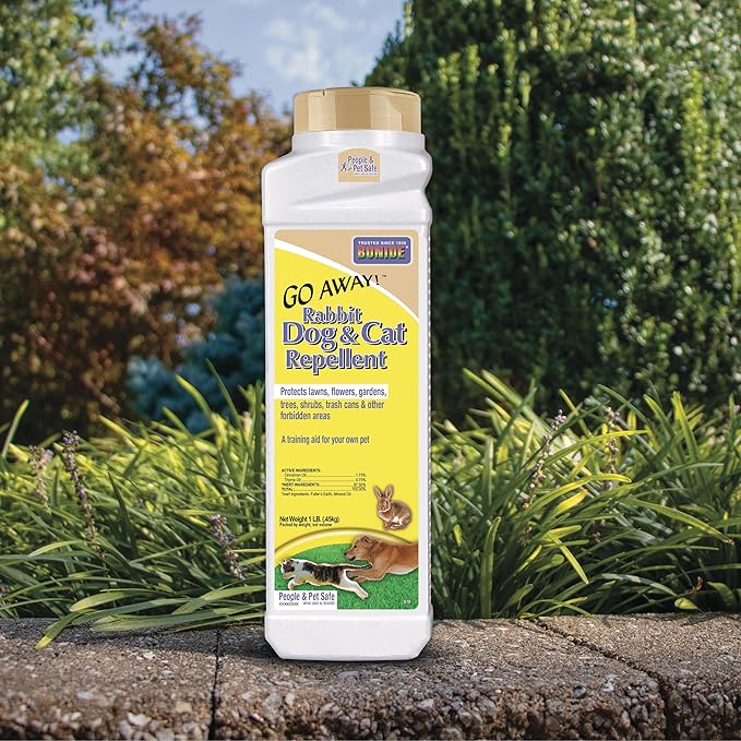 Bonide Go Away! Rabbit,Dog,& Cat Repellent Granules,1 lb Ready-to-Use,Keep Dogs Off Lawn,Garden,Mulch & Flower Beds,(Pack of 12)