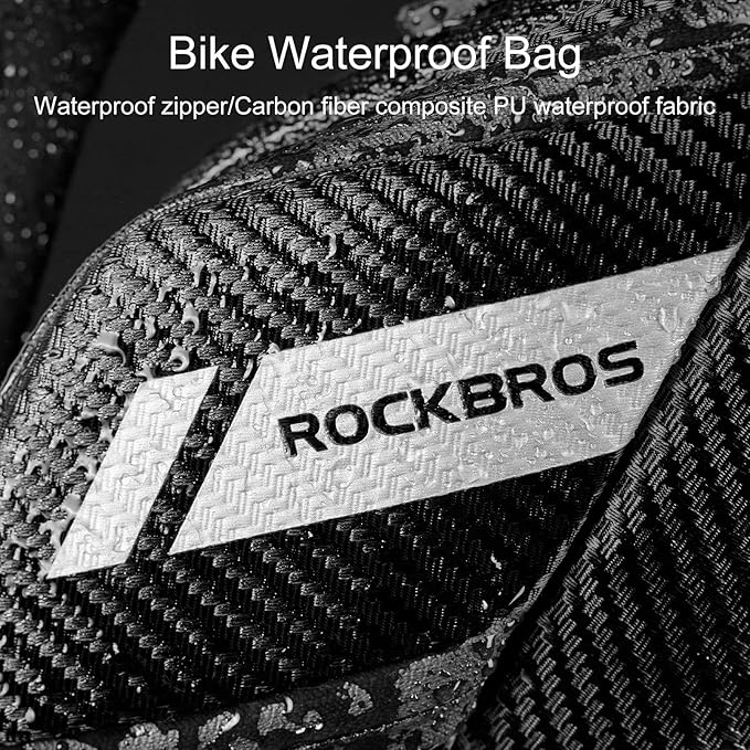 ROCKBROS Bike Saddle Bag Bike Seat Bag with Water Bottle Holder Bicycle Bag Under Seat Waterproof for Road Bike