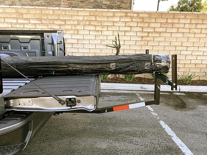 MaxxHaul 70231 Hitch Mount Pick Up Truck Bed Extender For Ladder, Rack, Canoe, Kayak, Long Pipes and Lumber) , Black , 37 x 19 x 3 inches