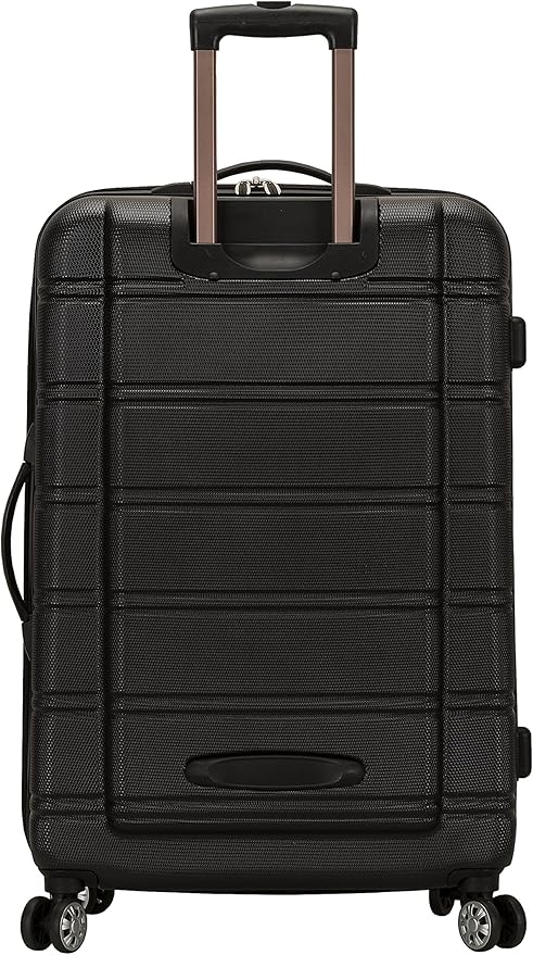 Rockland Melbourne ハードサイド 拡張可能 スピナーホイール荷物 ブラック 預け入れ大型 28インチ