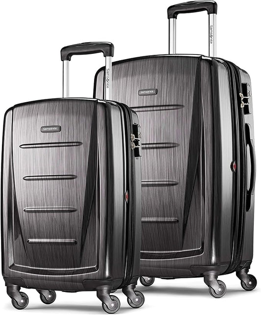 Samsonite Winfield 2 Hardside Luggage with Spinner Wheels, 2-Piece Set (20/24), Charcoal