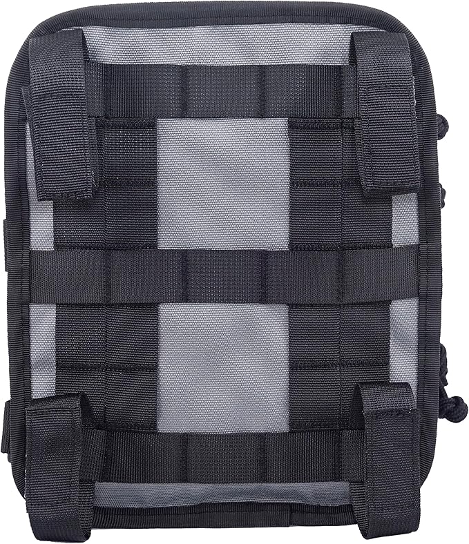 Motorcycle Universal Club Style Utility Molle Traveller Bar Handlebar T-Bar Bag Handle Bags, Fit For Harley Dyna Street Bob FXBB Softail Sportster, Tool Pouch Trunk Storage Bag, Gunship Gray