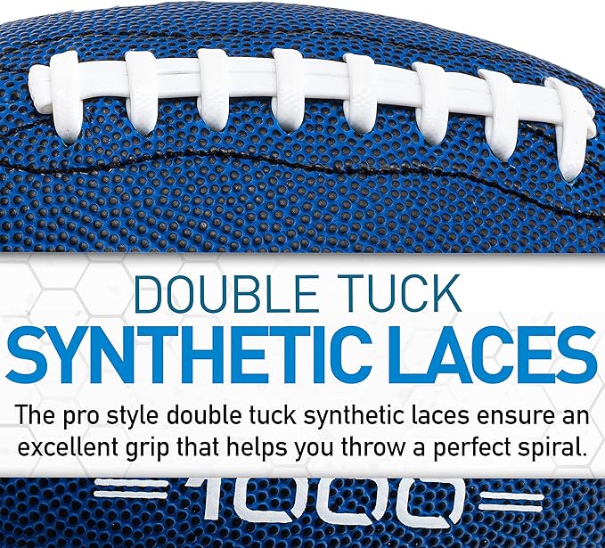 Franklin Sports Youth + Adult Footballs - Extra Grip 1000 Official Size, Junior + Pee Wee Kids - 1 + 12 Packs