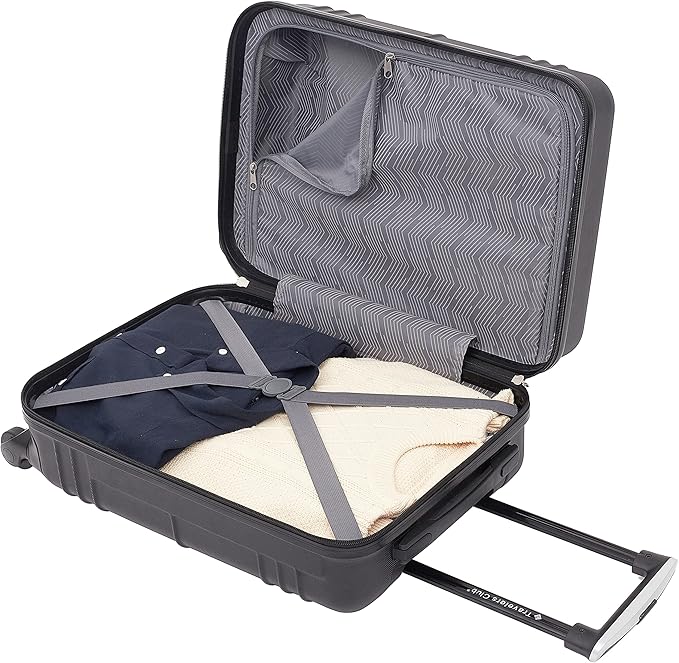 Travelers Club 22インチ Richmond スピナー 機内持ち込み手荷物, ブラック