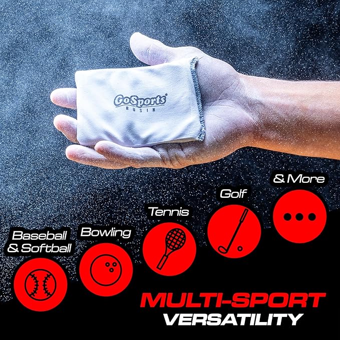 GoSports Rosin Bag - Multi-Sport Dry Grip Powder for Baseball, Softball, & More - Includes Resealable Bag