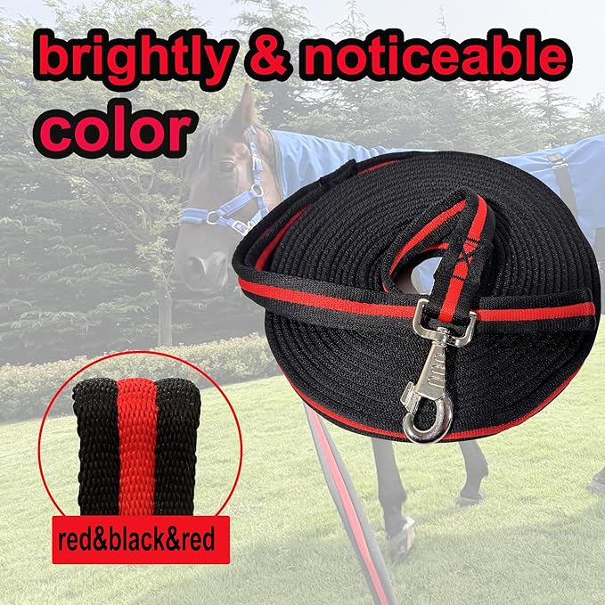 perixir Lunge Line for Horse, Premium Equine Lunge Line with Swivel Bolt Snap for Accurate Equestrian Training, Competition, and Daily Use, 26 ft (8 Meters)