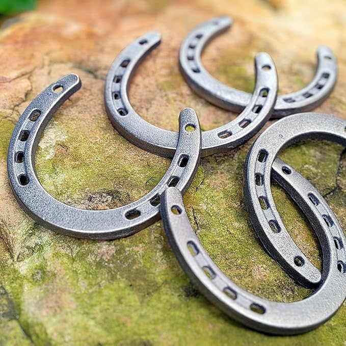 Desyeryamimi 8,12,24 PCS Horseshoe Wall Decor,Lucky Cast Iron Horse Shoes for Decorations,Crafts,Wedding,Birthday,Cowboy Party,Western Party Favors Supplies (24)
