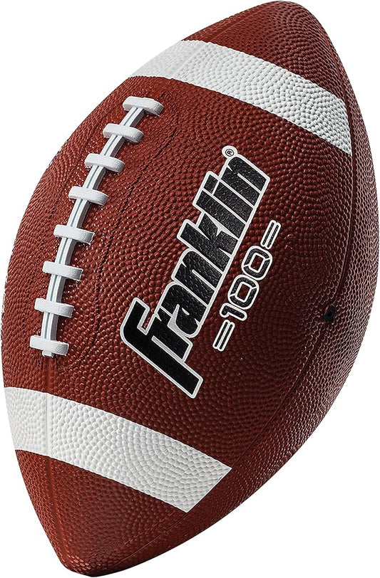 Franklin Sports キッズ ジュニア グリップライト ユース ジュニアサイズ ラバーフットボール - ピーウィー キッズ 耐久性 アウトドアフットボール - シングル＆バルクパックあり