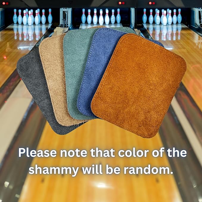 Strikeclub Bowling Ball Shammy Towel | Dual Sides Leather Bowling Towel | Bowling Accessories