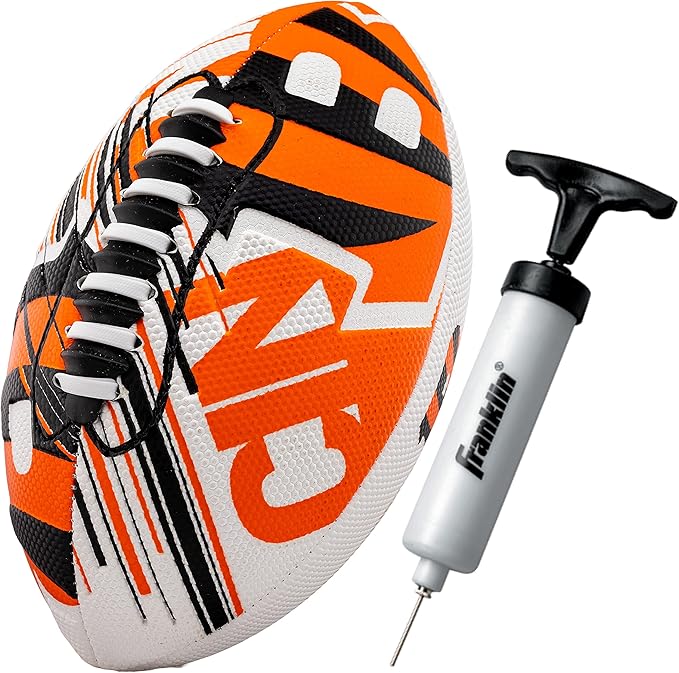 Franklin Sports NFL Team Mini Footballs - Youth 8.5" Official NFL Licensed Football + Air Pump Set