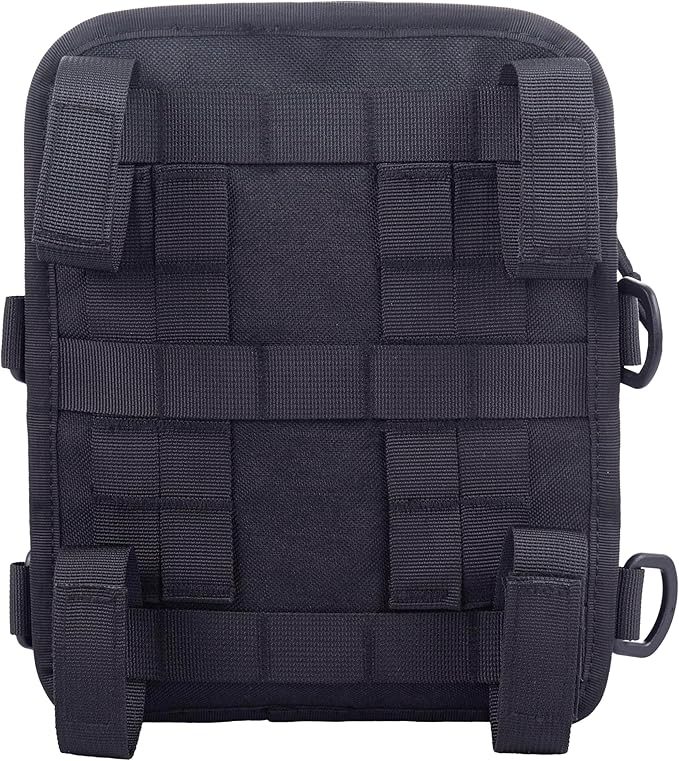 Universal Club Style Utility Molle Traveller Bar Handlebar T-Bar Bag Handle Bags, Fit For Harley Dyna Street Bob FXBB Softail Sportster, Tool Pouch Trunk Storage Bag, Black (DSCBB000-HD)