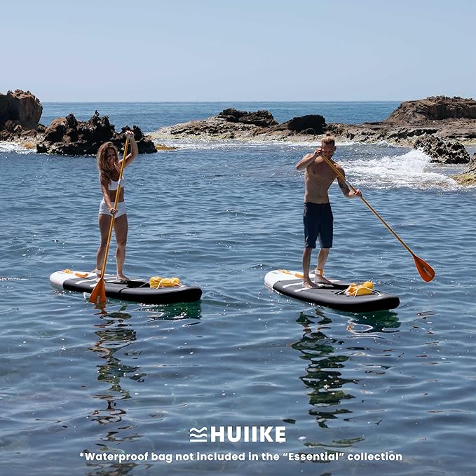 HUIIKE インフレータブルパドルボード 大人用 アクセサリー付き（オール、フィン、ポンプ）。抜群の安定性と耐久性を持つスタンドアップパドルボード。10フィート x 33インチ x 5.9インチ、最大積載量286ポンド