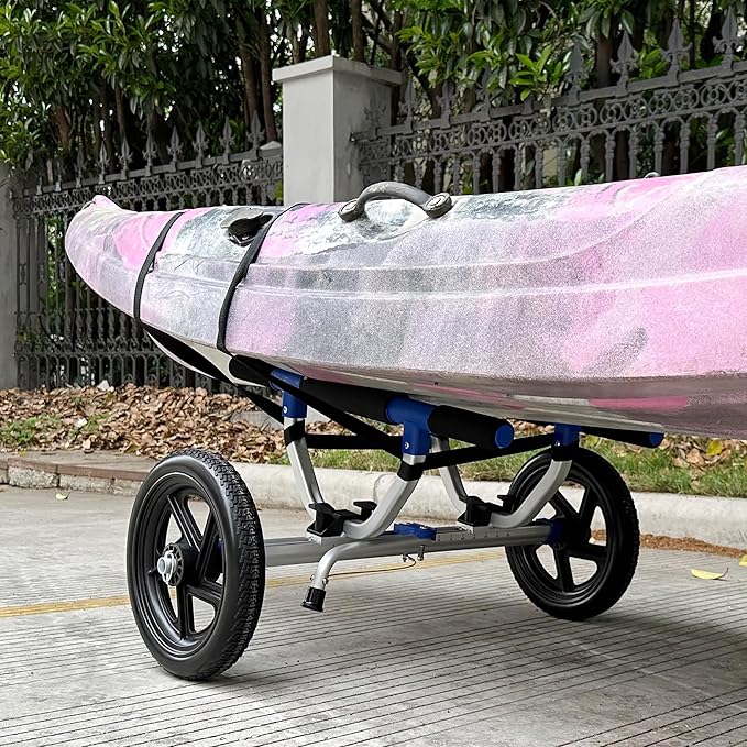 Kayak Cart, Paddle Board Cart Kayak Trolley Canoe Dolly SUP Carrier with Airless Tires