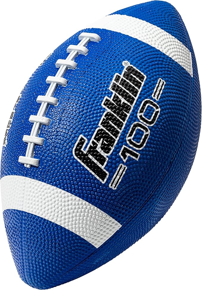 Franklin Sports キッズ ジュニア グリップライト ユース ジュニアサイズ ラバーフットボール - ピーウィー キッズ 耐久性 アウトドアフットボール - シングル＆バルクパックあり