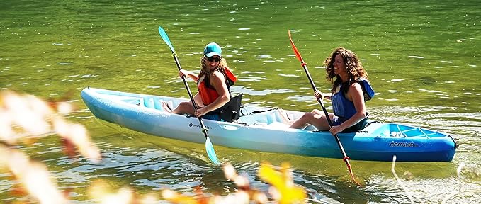 Perception Rambler | Sit on Top Tandem Kayak | Recreational Kayak for Two | Storage with Tie Downs