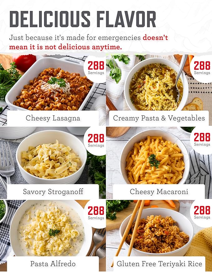 ReadyWise 非常食 - 4320食分、36バケツ、フリーズドライ＆乾燥加工長期保存食、キャンプ・備蓄用サバイバルキット、最長25年保存可能