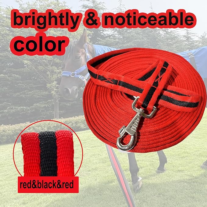perixir Lunge Line for Horse, Premium Equine Lunge Line with Swivel Bolt Snap for Accurate Equestrian Training, Competition, and Daily Use, 26 ft (8 Meters)