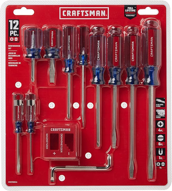 CRAFTSMAN Screwdriver Set, Assorted, 12Piece (CMHT65044)
