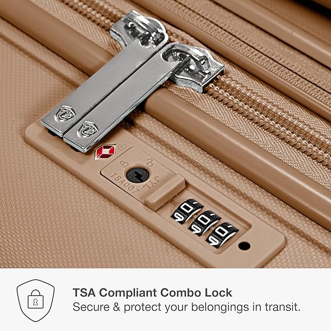 Traveler's Choice Pagosa ハードシェル 拡張可能荷物 スピナーホイール付き、ラテベージュ、30インチ 大型