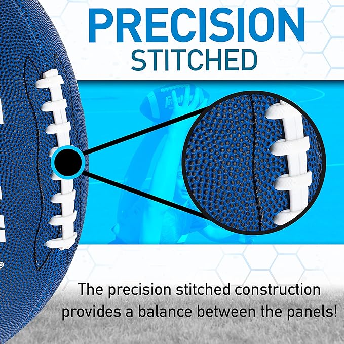 Franklin Sports Youth + Adult Footballs - Extra Grip 1000 Official Size, Junior + Pee Wee Kids - 1 + 12 Packs