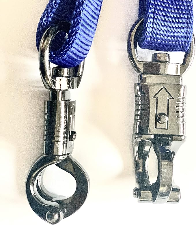 Majestic Ally Pack of 2, Double Thick Trailer Tie for Horse Haulage, with Adjustable Buckle, Panic Snap and Bull Snap – 1 Inch by 36 Inch (Black)