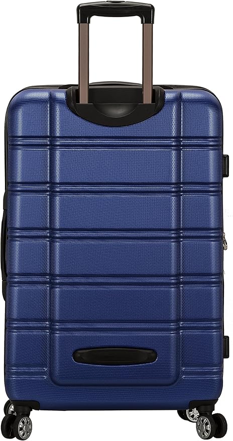 Rockland Melbourne ハードサイド 拡張可能スピナーホイールラゲッジ、ブルー、預け入れ用大型28インチ
