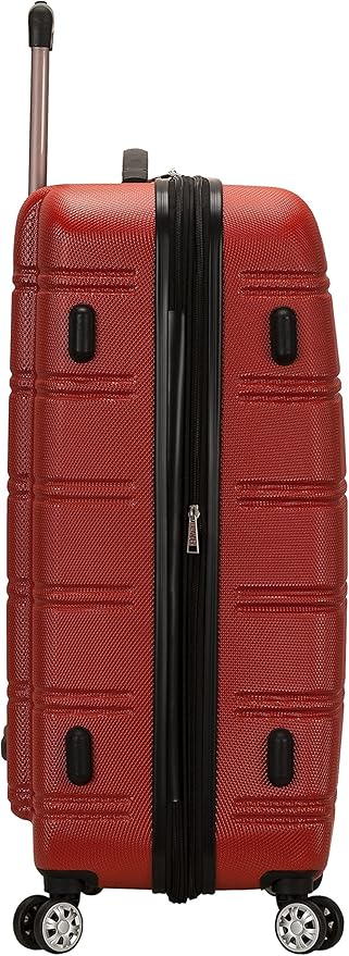 Rockland Melbourne ハードサイド 拡張可能 スピナーホイール 荷物、レッド、チェック済み-大型 28インチ (F1603-RED)