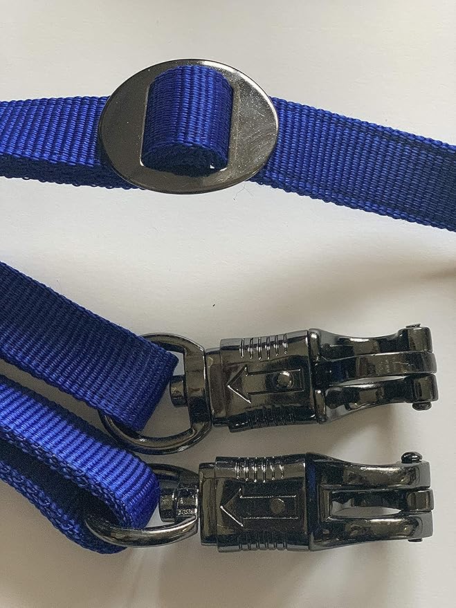 Majestic Ally Pack of 2, Double Thick Trailer Tie for Horse Haulage, with Adjustable Buckle, Panic Snap and Bull Snap – 1 Inch by 36 Inch (Hunter Green)
