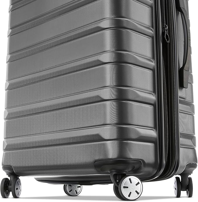 Samsonite Omni 2 ハードサイド 拡張可能 スピナーホイール付きスーツケース、大型スピナー、ソリッドチャコール