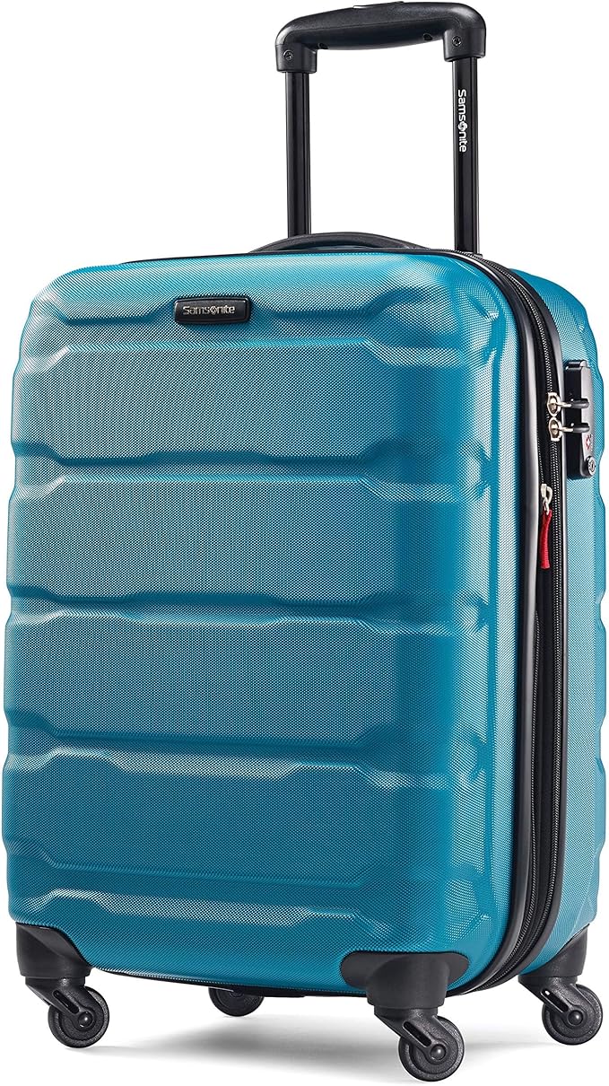 Samsonite Omni PC ハードサイド 拡張可能荷物 スピナーホイール付き、カリビアンブルー、機内持ち込み20インチ