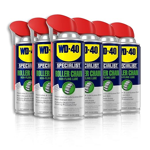 WD-40 Specialist Roller Chain Non-Fling Lubricant, 10 OZ [6-Pack]