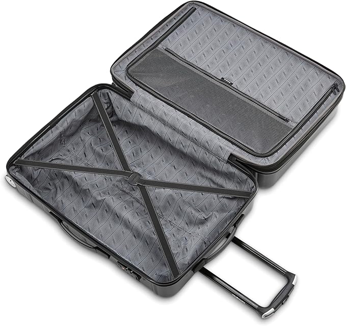 Samsonite Omni 2 ハードサイド 拡張可能 スピナーホイール付きスーツケース、大型スピナー、ソリッドチャコール
