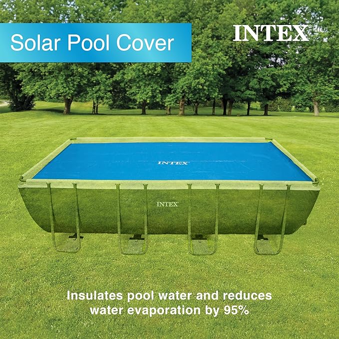 INTEX 26355EH Ultra XTR 18ft x 9ft x 52in Above Ground Swimming Pool Set with Sand Filter Pump and Solar Pool Cover
