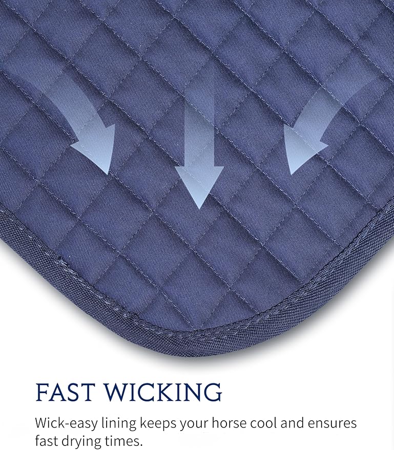 Harrison Howard All-Purpose Saddle Pad Suede Saddle Pad for Horses Use During Everyday Riding