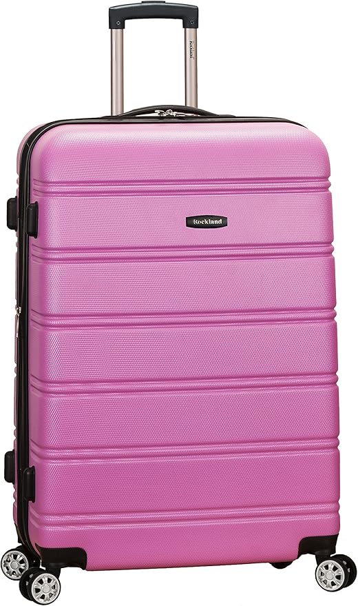 Rockland Melbourne ハードサイド 拡張可能 スピナーホイール荷物 ピンク 28インチ (預け入れ手荷物)