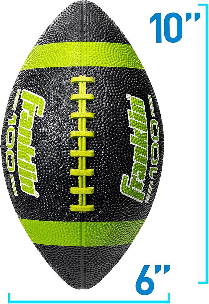 Franklin Sports キッズ ジュニア グリップライト ユース ジュニアサイズ ラバーフットボール - ピーウィー キッズ 耐久性 アウトドアフットボール - シングル＆バルクパックあり