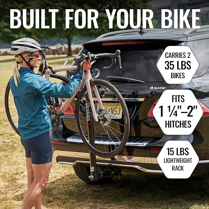 Saris Bones 2-Bike Hitch Rack Bicycle Carrier, with Easy Fold Design and Tilting Base