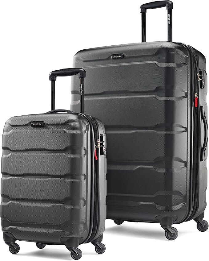 Samsonite Omni PC ハードサイド 拡張可能荷物 スピナーホイール付き ブラック 2点セット (20/28)