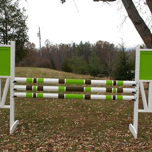 3 Stripe-2 Color Round Rails, Poles #802 Wood Horse Jumps