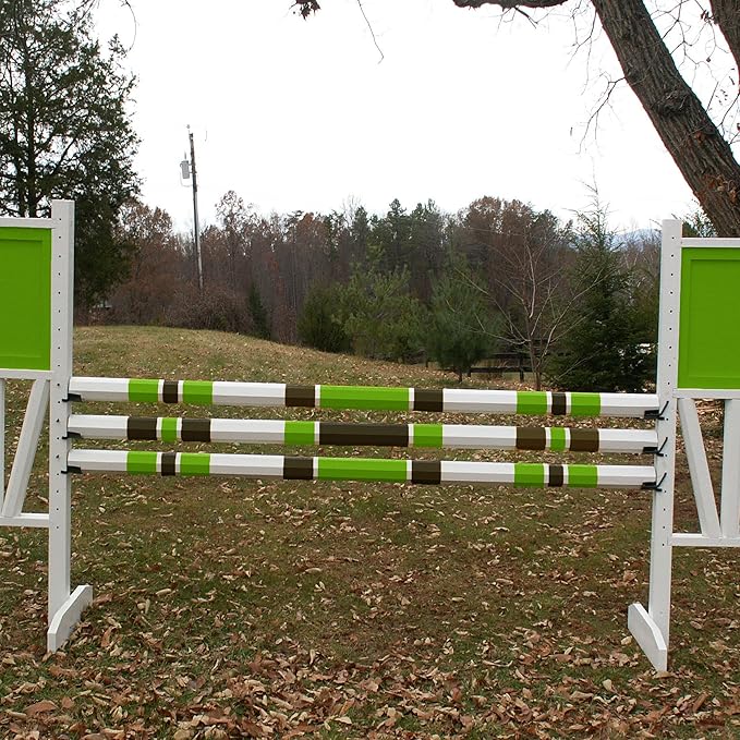 3 Stripe-2 Color Round Rails, Poles #802 Wood Horse Jumps