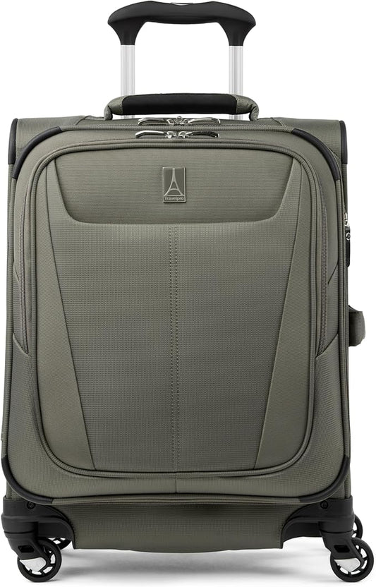 Travelpro Maxlite 5 ソフトサイド 拡張可能荷物 4輪スピナー付き 軽量スーツケース 男女兼用 国際線機内持ち込み スレートグリーン 19インチ