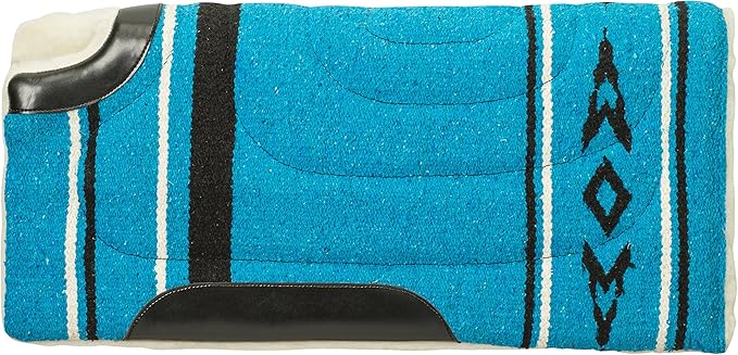 Weaver Equine 30" x 32" Cut Back Acrylic Saddle Pad Horse Saddle Pad, Shock Absorb Western Saddle Pad for Protection, Durable Equine Supplies, ‎Blue