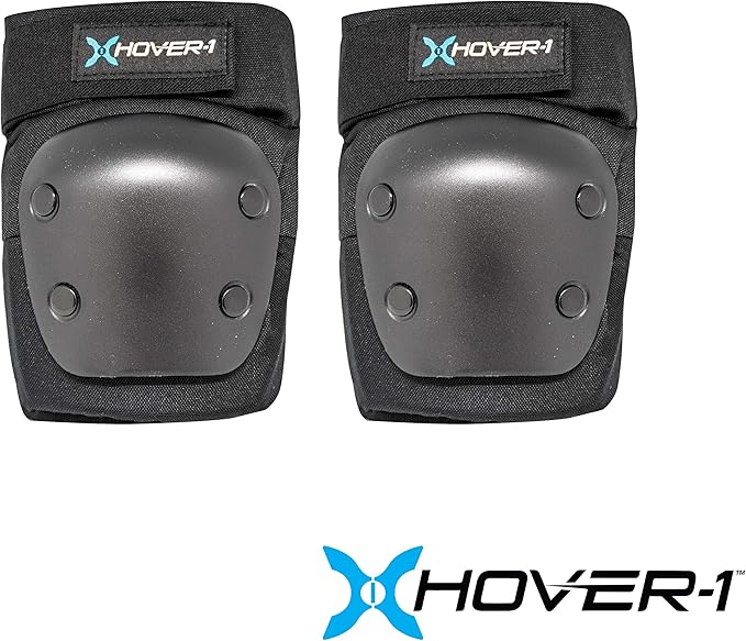 Hover-1 Protective Elbow Pads, Knee Pads, Wrist Guards, Padded Shorts, Tank Top, T-Shirt - Hard PP Shells for Impact Resistance & EVA Foam Protective Padding for Skating, Hoverboards, E-Scooters