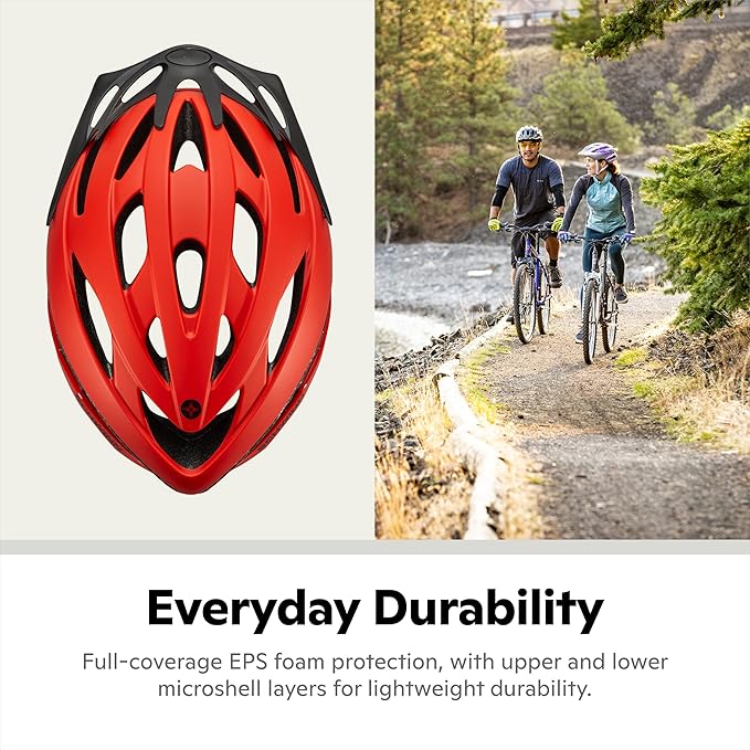 Schwinn Thrasher Helmet for Adults, Size 58-62 cm for Riders Ages 14+, Microshell, Adjustable Dial & Straps, Interior Padding, Air Vents, Visor, Adult Bike Helmet