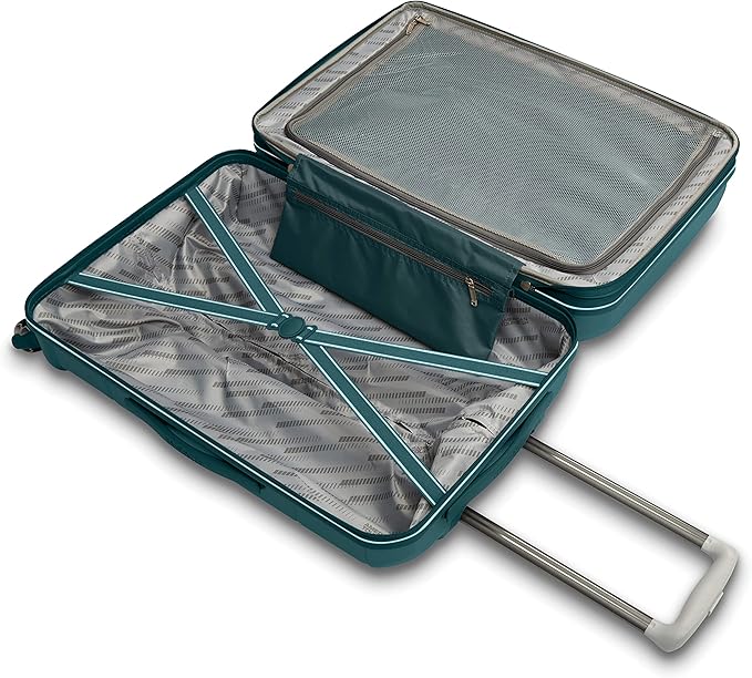 American Tourister Stratum 2.0 Hardside Expandable Luggage with Spinners, Bright Teal, 2PC SET (Carry-on/Large)