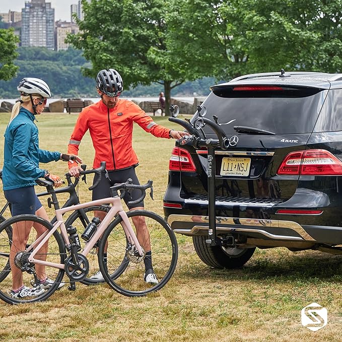 Saris Bones 2-Bike Hitch Rack Bicycle Carrier, with Easy Fold Design and Tilting Base