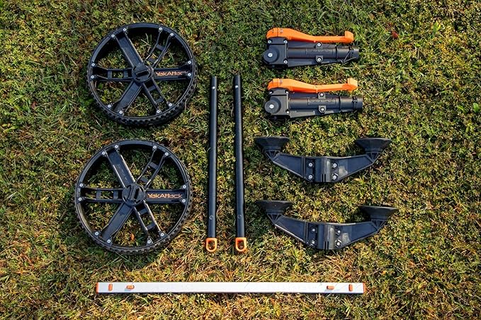 YakAttack Kayak Carts with Adjustable Frame & Wheel Options | All-Terrain, Sand & Solid Tire Variations | Durable Folding Transport System for Kayaks & Canoes | Made in USA