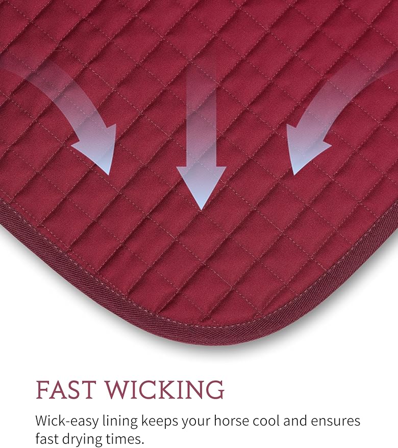 Harrison Howard All-Purpose Saddle Pad Suede Saddle Pad for Horses Use During Everyday Riding