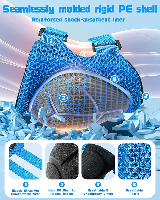Kids Protective Gear Set, Knee and Elbow Pads with Wrist Guards for Ages 3-8 Year Toddler, 3 in 1 Enhanced Material Protective for Skating Cycling Bike Roller Scooter, Includes Organizer Bag