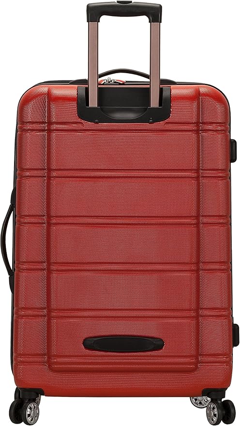 Rockland Melbourne ハードサイド 拡張可能 スピナーホイール 荷物、レッド、チェック済み-大型 28インチ (F1603-RED)